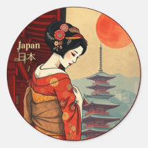 Japan 日本 maiko geisha pagoda retro