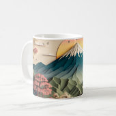 Japan 3D Papier Kunst Stijl Mok (Voorkant links)