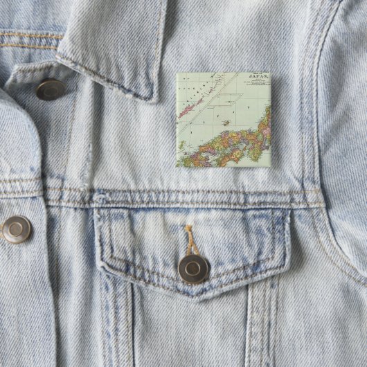 Japan 4 vierkante button 5,1 cm (In situ)