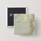 Japan 7 vierkante button 5,1 cm (Voorkant /achterkant)