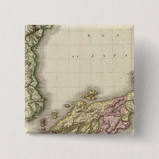 Japan 9 vierkante button 5,1 cm (Voorkant)