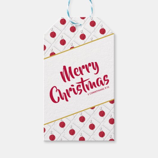 JAPAN Aangepaste vrolijke Kerstmis Bijbel Schrift Cadeaulabel (Voorkant)