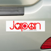Japan Aardbeving Bumpersticker Love Peace Hope (Op auto)