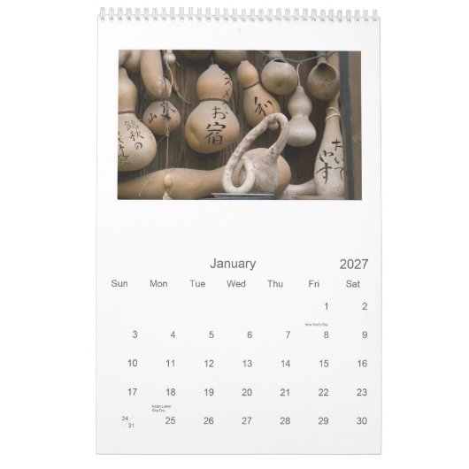 Japan Agenda 2010 Kalender (Jan 2027)