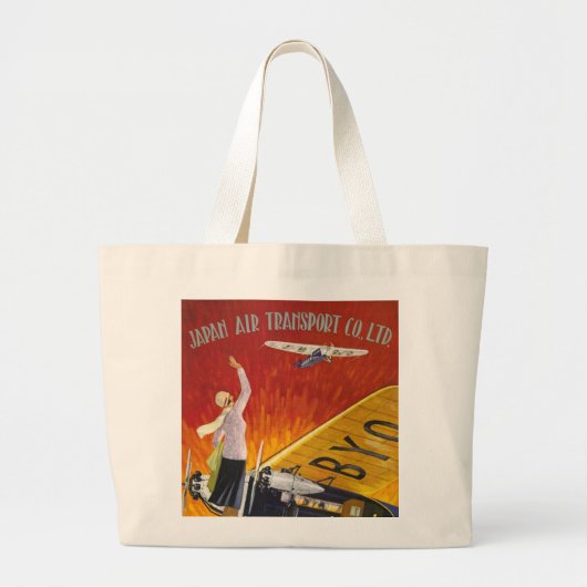 Japan Air Transport Grote Tote Bag (Voorkant)