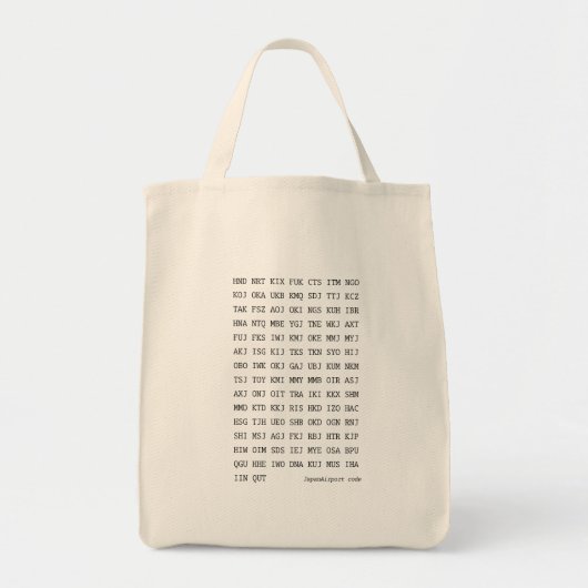 Japan Airport Code (IATA) Tote Bag (Voorkant)