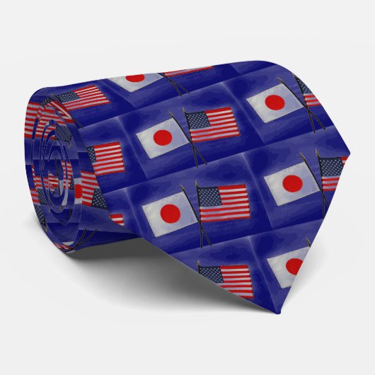 JAPAN AMERICAN FLAG STROPDAS (Opgerold)
