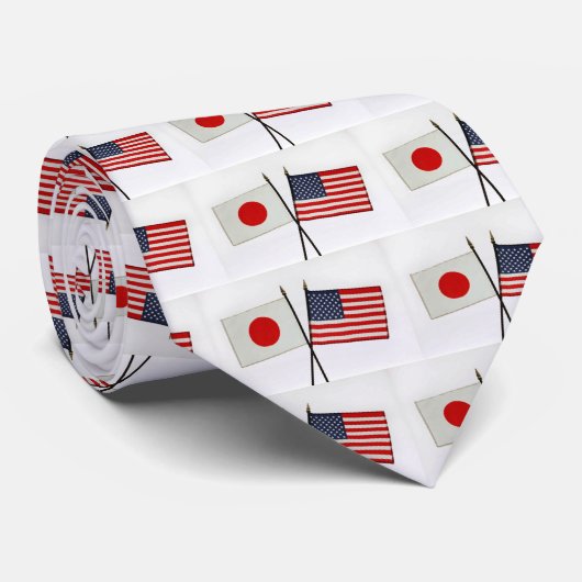 JAPAN AMERICAN FLAG STROPDAS (Opgerold)