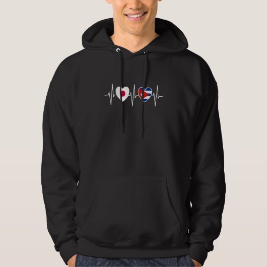 Japan And Cuba Cuban Flag Flags Hoodie (Voorkant)