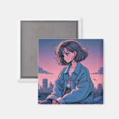 Japan Anime 90's Magneet (Voorkant / Achterkant)