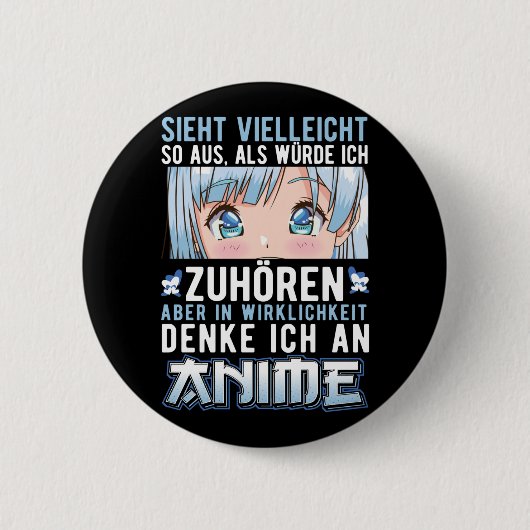 Japan Anime Mädchen Otaku Ronde Button 5,7 Cm (Voorkant)