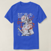 Japan Anime Mask Kitsune, Forest Devil Style Samur T-shirt (Design voorkant)