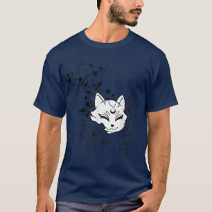 Japan Anime Mask Kitsune Style Samurai Oni Monster T-shirt