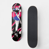 Japan Anime Pink Schoolgirl Scratched Persoonlijk Skateboard (Voorkant)