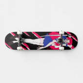 Japan Anime Pink Schoolgirl Scratched Persoonlijk Skateboard (Horizontaal)