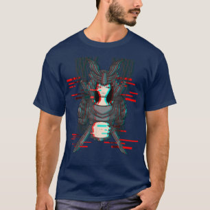 Japan Anime Robotic Technology Samurai Glitch Oni T-shirt