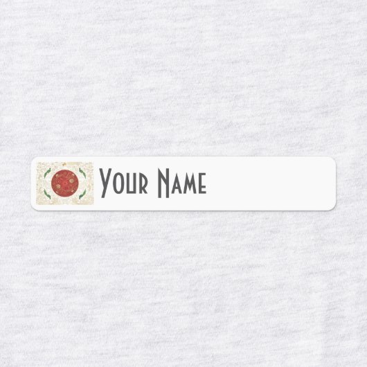 Japan Art Deco Flag | Custom Iron-On Name Label (Design 1)