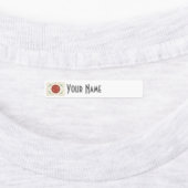 Japan Art Deco Flag | Custom Iron-On Name Label (Aangebracht)