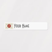 Japan Art Deco Flag | Custom Waterproof Name Label (Design 1)