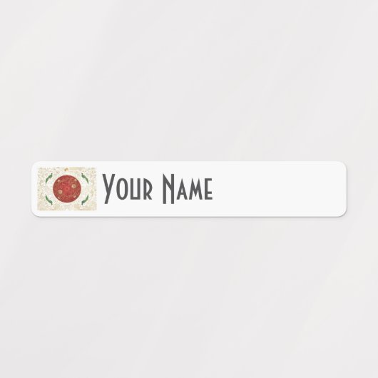Japan Art Deco Flag | Custom Waterproof Name Label (Design 1)