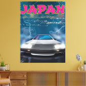 Japan auto reisposter canvas afdruk (Insitu (Woonkamer))
