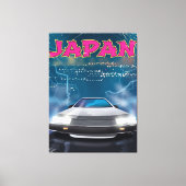 Japan auto reisposter canvas afdruk (Voorkant)