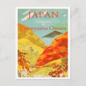 Japan Autumn at Yunoyama Onsen Travel Briefkaart (Voorkant)