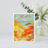 Japan Autumn at Yunoyama Onsen Travel Briefkaart (Staand voorkant)