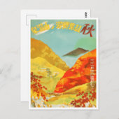 Japan Autumn Herfst Vintage Travel Briefkaart (Voorkant / Achterkant)