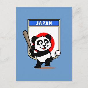 Japan Baseball Panda Briefkaart
