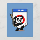 Japan Baseball Panda Briefkaart (Voorkant)