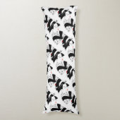 Japan Beauful Woman Geisha Black White Pillow Lichaamskussen (Voorkant Verticaal)