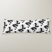 Japan Beauful Woman Geisha Black White Pillow Lichaamskussen (Voorkant)