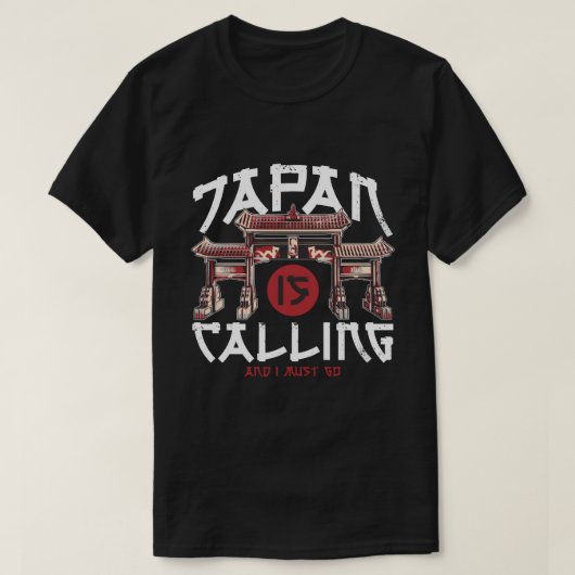 Japan belt en ik moet weg, vakantie grappig t-shirt (Design voorkant)