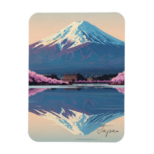 Japan Berg Fuji Fujisan Ansichtkaart Magneet
