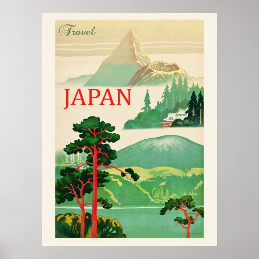 - Japan - berg Fuji - reizen Poster (Voorkant)