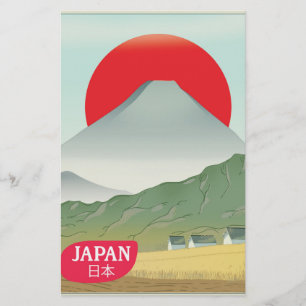 Japan berg vintage reisposter briefpapier