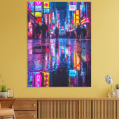 Japan bij nacht canvas afdruk (Insitu (Woonkamer))