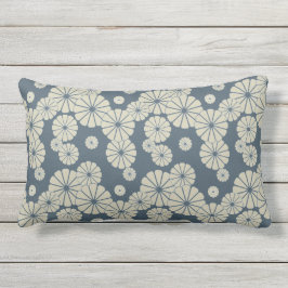  Japan. Blauwe bloemen. Buitenkussen