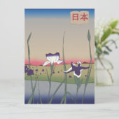 Japan bloemen in vintage stijl (Staand voorkant)