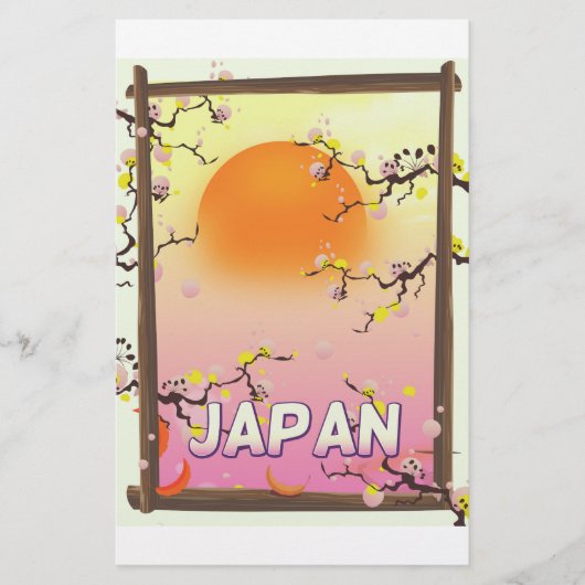 Japan Bloesemtuin Briefpapier (Voorkant)