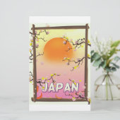 Japan Bloesemtuin Briefpapier (Staand voorkant)