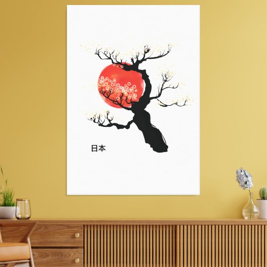 Japan Bonsai Canvas Afdruk (Insitu (Woonkamer))