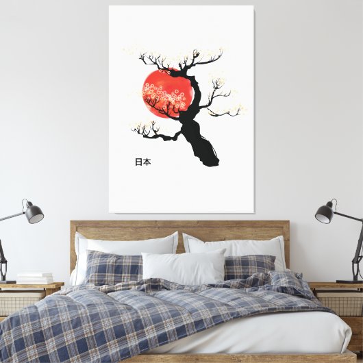 Japan Bonsai Canvas Afdruk (Insitu (Slaapkamer))