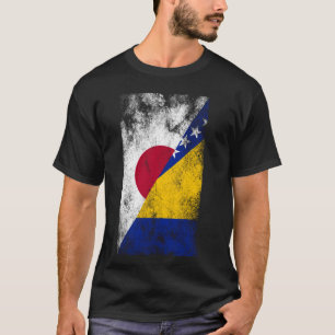Japan Bosnië en Herzegovina Vlaggen - Japans Bosni T-shirt