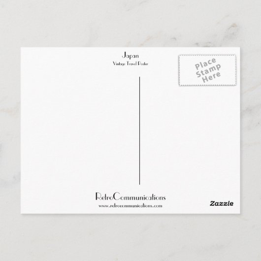 Japan Briefkaart (Achterkant)