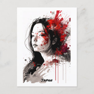 Japan Briefkaart - Portret - Vrouwenwereld