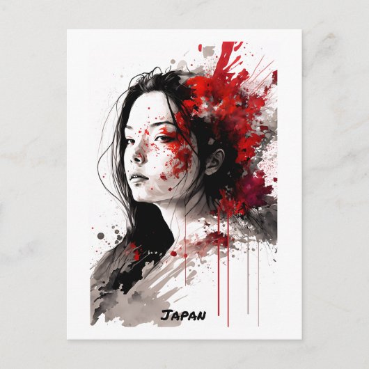 Japan Briefkaart - Portret - Vrouwenwereld (Voorkant)