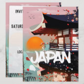 Japan Building setting sun poster Kaart (Voorkant / Achterkant)