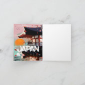 Japan Building setting sun poster Notitiekaartje (Binnen)